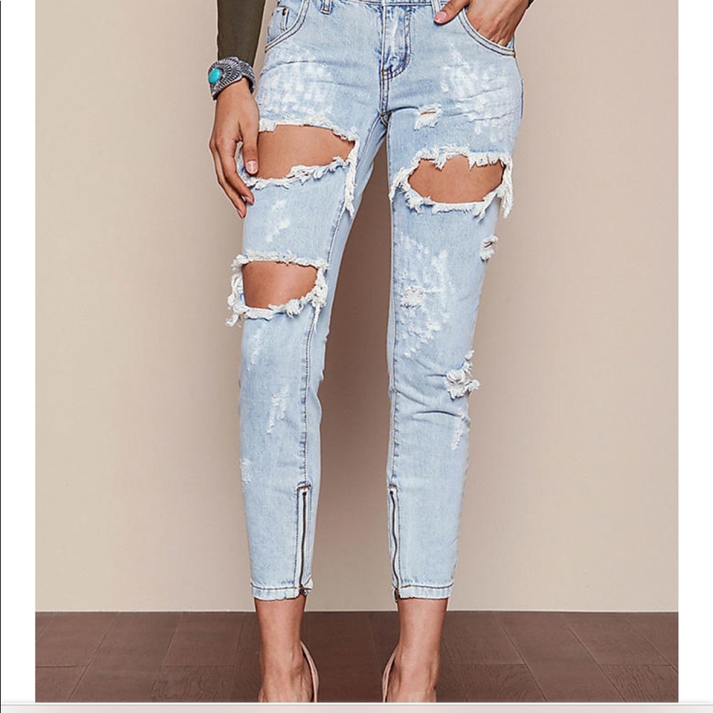 One Teaspoon Trashed Free Birds